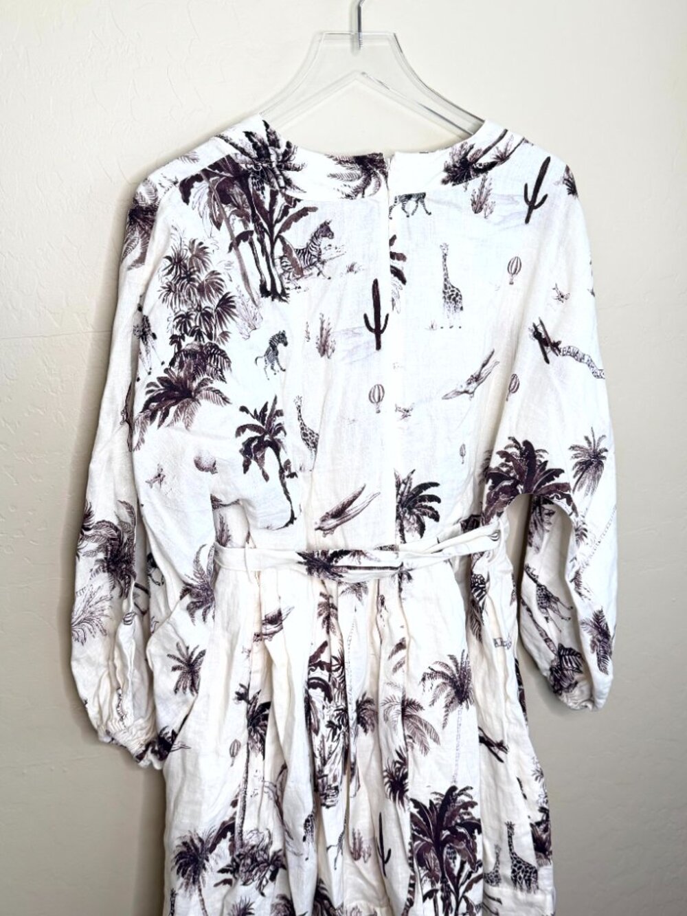 Banana Republic Lightweight Linen Mini Flowy Dress Large - Picture 9 of 11
